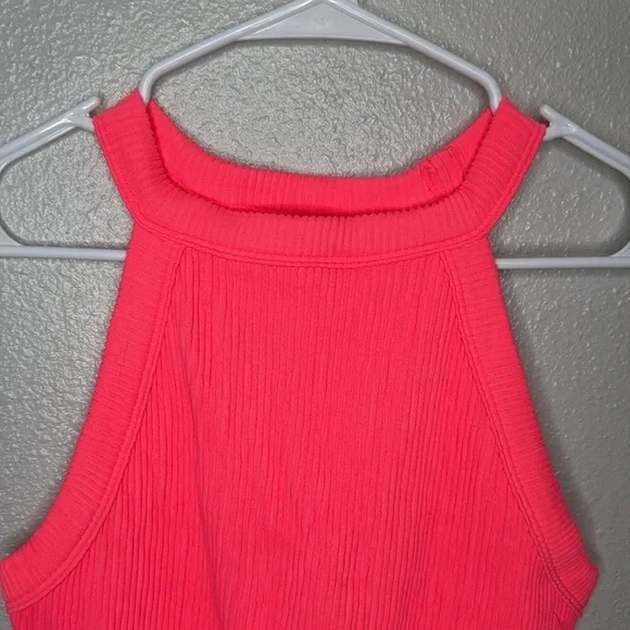 AERIE Women's Pink Superchill Seamless High Neck Bra Top NWT Size XL - Picture 3 of 7